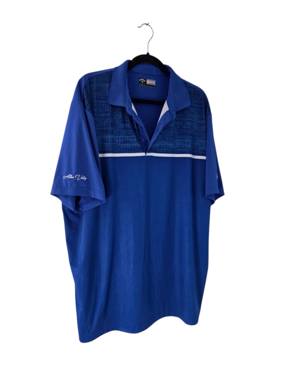 Callaway Men's XL Polo Short  Sleeve Golf Shirt Opti-Dri Blue Swing Tech Active